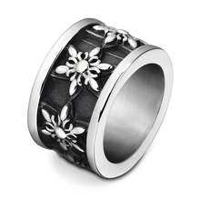 Vintage Six-star Man Ring Punk Rock Jewelry Accessory Stainless Steel Men Rings 2024 - buy cheap