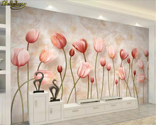 Beibehang-papel tapiz 3d de sofá minimalista moderno con flores de papel pintado con foto 3D, personalizado, estéreo anáglifo, espacio estereoscópico 2024 - compra barato