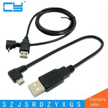 Левый/правый угловой 90 градусов Micro USB штекер USB кабель для зарядки данных для сотового телефона и планшета 2022 - купить недорого