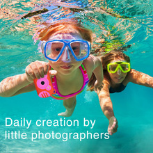 HD 1800W 1080P мини милые детские водонепроницаемые фотографии цифровая камера 2,7 дюймов LCD жесткая детская игрушка подарок на день рождения фото видео 2024 - купить недорого