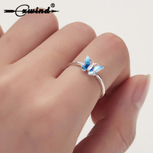 Cxwind anel de borboleta feminino, joias artesanais esmaltadas, anel de borboleta para noiva, aniversário de casamento 2024 - compre barato