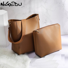 Женская сумка через плечо NIGEDU, дизайнерская сумка через плечо с широким ремешком, 2 шт. 2024 - купить недорого