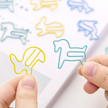 12pcs/box Colorful 2*3cm Cartoon Animal Shape Metal Paper Clips File Notes Classified Clips Student Stationery School Supply 2024 - buy cheap