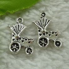 380 pieces antique silver pram charms 20x12mm #3508 2024 - buy cheap