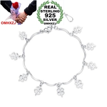 OMHXZJ Wholesale Simple Fashion Sweet For Woman Girl Wedding Gift Fresh Hollow Flowers 925 Sterling Silver Bracelet Bangle SZ120 2024 - buy cheap