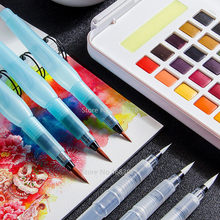 3/6/9 PCS Portable Paint Brush Water Color Brush Pencil Soft Watercolor Brush Pen for Beginner Painting Drawing Art Supplies 2024 - buy cheap