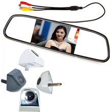 Автомобильная камера заднего вида 2 в 1, CCD-камера заднего вида + 4,3 "CCD-монитор для зеркала заднего вида, автомобильная парковочная камера WF 2024 - купить недорого
