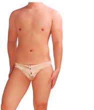 2018 Button sexy men's Lycra panties low waist underwear tight men's briefs high elasticity underwear gay mens briefs jockstrap 2024 - buy cheap