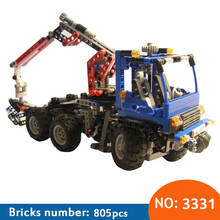 Free Shipping 3331 LARGE 805Pcs Exploiture Crane model Enlighten Plastic building blocks sets educational children toys 2024 - buy cheap