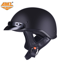 Amz dot-capacete retrô para motocicleta, meio capacete, corrida, motocross, scooter, motocicleta 2024 - compre barato