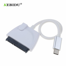 Kebidu-Cable adaptador USB 3,1 a sata3, convertidor de 7 + 15 pines para disco duro HDD SSD de 2,5 pulgadas, Cable adaptador SATA III, USB 3,1 a SATAIII 2024 - compra barato