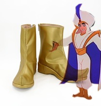 Aladdin Cosplay Boots Shoes Golden Boots Custom Made Any Shoes 2024 - buy cheap