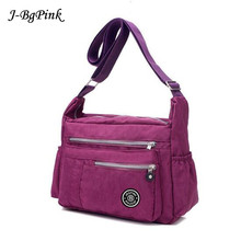 J-BG PinK Women Famous Brand Big Nylon Shoulder Beach Bag Casual Tote Female Crossbody Bags sac Femme Bolsa Feminia 2022 New 2024 - buy cheap