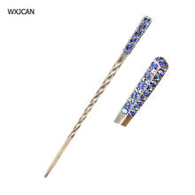 WXJCAN 3 Color sticks for hair Hair jewelry Vintage AAA rhinestone hairpin Horquillas de pelo para mujer H1091 2024 - buy cheap