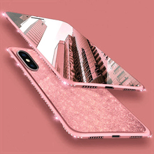 Алмазный чехол для iPhone XR 7 Plus X 6 6S 7 8 XS MAX чехол ТПУ блестки чехлы для телефонов Samsung S10 S9 S8 M10 M20 A10 A30 A40 A50 A70 2024 - купить недорого