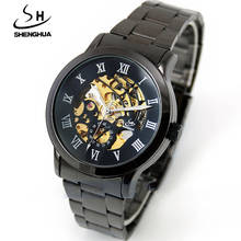 Full Steel Self-wind Automatic Mechanical Watch Men Analog Stainless Skeleton Men's Wrist Watch Cool Steampunk clock male 2024 - buy cheap