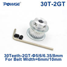POWGE-polea de distribución de 30 dientes, diámetro de 5/6/6, 35/7/8mm, 2M, 2Gt, para correa sincrónica 2MGT GT2, ancho de 6/9mm, respaldo pequeño de 30 dientes, 30 T 2024 - compra barato