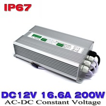 Power Supply DC12V Waterproof  ip67 DC 12V 16.6a 200W Power Driver Transformer 100-240V AC-DC UPS For Outdoor Lighting Equipment 2024 - buy cheap