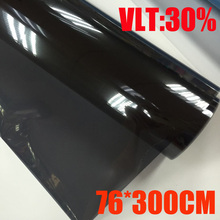 Rollo de película tintada de ventana de coche VLT 300/rollo de 1 capa, protección Solar comercial, color negro, 76cm x 30% cm, para verano 2024 - compra barato