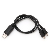 Newest 1PC Portable USB Male Universal Micro USB Dual Male Y Adapter Splitter Cable #L060# new hot 2024 - buy cheap