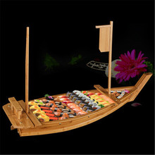 Japanese Cuisine Sushi Boats Sushi Tools Wooden Ship Model Wood Handmade Simple Ship Sashimi Assorted Cold Dishes Tableware Bar 2024 - buy cheap