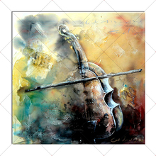 modern musical instruments handmade contemporary abstract oil painting on canvas wall art picture for living room 2024 - buy cheap