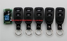 Controle remoto sem fio 1 canais, dc 12v, 10a, 1 canais, 315/433 mhz, transmissor + 1 receptor
