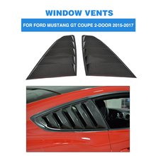 Embellecedores de ventana de ventilación lateral de fibra de carbono FRP, cubiertas de guardabarros, embellecedores de escudo para Ford Mustang Coupe, 2 puertas 2015-2017, 2 unids/set/juego 2024 - compra barato