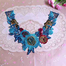 Bluelover-corbatas solubles en agua, accesorios de cuello bordado de encaje de flores rosas, tela de encaje, vestido DIY, cuello falso 2024 - compra barato