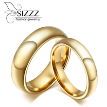 Tungsten Carbide Wedding Rings For Couple Gold-Color For Women Men Vintage Lover's Jewelry 2024 - buy cheap