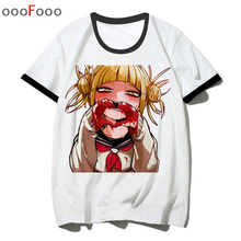 Camiseta de Himiko Toga para hombres y mujeres, camisa de Anime con estampado de dibujos animados, waifu, boku no hero academia, top harajuku 2024 - compra barato
