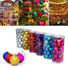 Bola de decoração de árvore de natal 30mm, 24 peças, diy, artesanato, decoração de bola de natal, festa de natal 5zhh179 2024 - compre barato