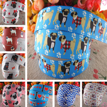 Edoyoyo 7/8" 22mm 5 Yards/Lot Grosgrain Ribbons Dog Gift Packaging DIY 100% Polyester Handmade Materials 18041903 2024 - купить недорого