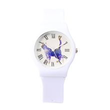 Часы наручные Pretty женские, спортивные повседневные Модные кварцевые мини-часы с силиконовым ремешком, с изображением кошки 2024 - купить недорого