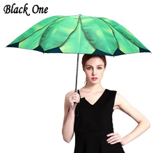 Женский складной зонт от дождя, женский подарок, зонтик, водонепроницаемые зеленые модные маленькие зонтики, зонтик, женский зонтик 2024 - купить недорого