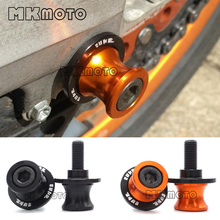 10mm Motorcycle Swingarm Spools Stand Screws Slider Orange For KTM DUKE 125 200 390 DUKE With LOGO 2024 - buy cheap