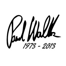 12.5*7.9CM Fast & Furious Paul Walker Signature Car Decals Creative Words Vinyl Car Stickers Black/Silver C9-0037 2024 - buy cheap
