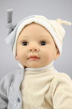 Reborn boy dolls 22"55cm bebes reborn silicone baby dolls can blink eyes children gift toy dolls 2024 - buy cheap