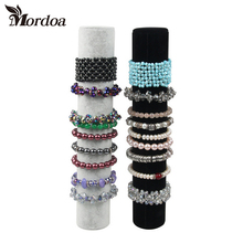 Mordoa Hot Selling Black or Gray Velvet Bracelet Display Holder Jewelry Receiving for Bracelets Bracelets Organizer Shelf 2024 - buy cheap