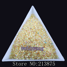 10000pcs/bag, SS6 Champagne Magic color AB jelly 2mm crystal resin rhinestones Nail Art Non hotfix beads 2024 - buy cheap