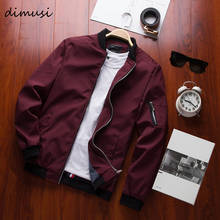 DIMUSI Spring New Men's Bomber Zipper Jacket Male Casual Streetwear Hip Hop Slim Fit Pilot Coat Men Clothing Plus Size 4XL,TA214 2024 - купить недорого
