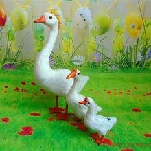 simulation cute white goose model polyethylene&furs goose model home decoration props ,model gift d516 2024 - buy cheap