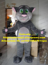 Enjoyable Gray TOM Cat Kitten Mascot Costume Cartoon Character Mascotte Adult Pink Nose Palms Wronged Expression ZZ742 Free Ship 2024 - buy cheap