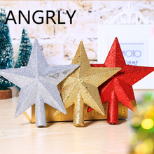ANGRLY Gold Powder Flash Five-pointed Star Tree Top Wedding Decoration Christmas Tree Mask Artificial Flowers Party Supplies 2024 - buy cheap