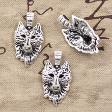 6pcs Charms Wolf Head 30x15mm Antique Bronze Silver Color Plated Pendants Making DIY Handmade Tibetan Bronze Finding Jewelry 2024 - buy cheap