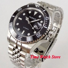 Parnis 40 мм MIYOTA 8215 SUB автоматические мужские часы с сапфировым стеклом, черный циферблат, светящийся, водонепроницаемый, Безликий браслет 2024 - купить недорого