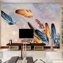 Modern Peacock Feather Embossed Mural for Living Room 3D Printed Photo Wallpaper Murals Fashion Wall Paper Rolls Custom Size 2024 - buy cheap