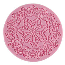 Molding Paste Silicone Molds 12cm Round Floral Embellishments For Fondant Cake Decorating Baking Tools Gift 2024 - buy cheap