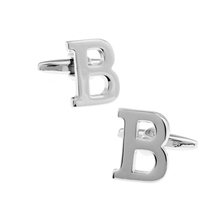 Shirt cuff cufflink silvery letter B cufflink copper material design fashion English letters cufflinks free shipping 2024 - buy cheap