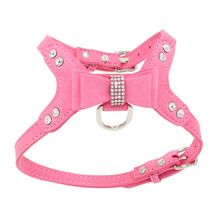 Lovely Dog Harness Pet Chest Strap With Bow-Kont Drilling Design Leather Leash For Small Dog Puppy Cat Pet Supplies 2024 - buy cheap